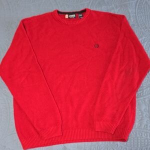 Chaps Men's Vibrant Red Crewneck Sweater